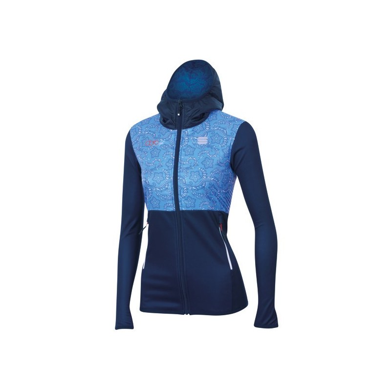 женская куртка Sportful Doro Rythmo Jacket сине-голубая женская куртка Sportful Doro Rythmo Jacket сине-голубая